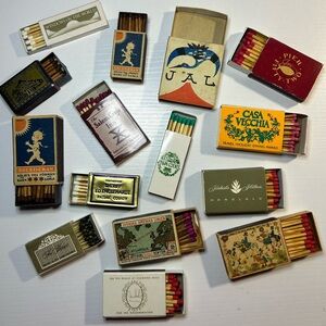 Lot Of 15 Vintage Matchboxes Travel WTC Hotel Matches